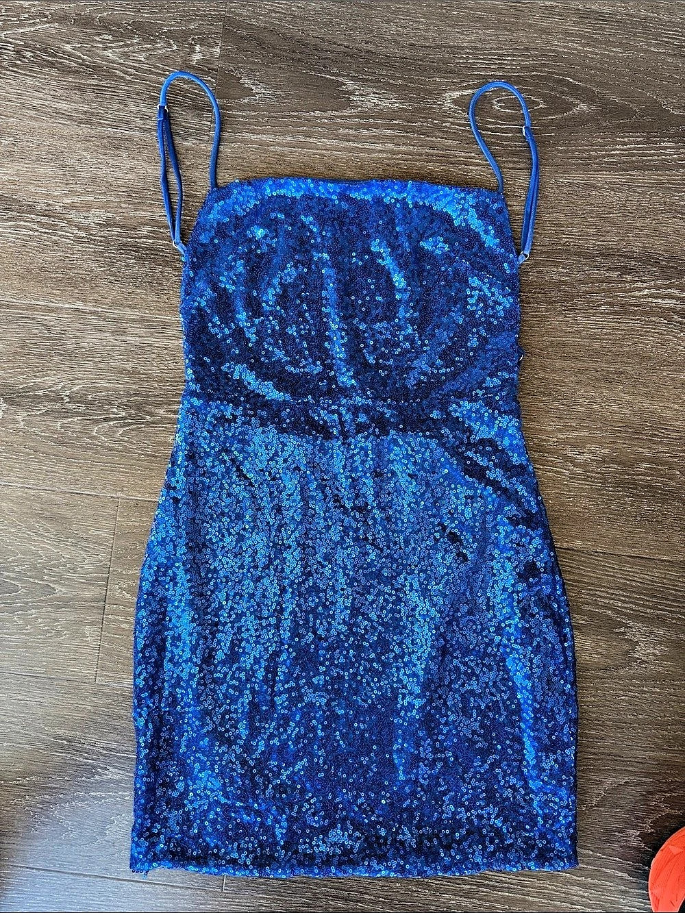 Blue Sequin Mini Dress Size Large